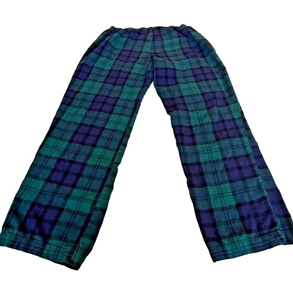 Old Navy Flannel Plaid Tartan Men's Lounge Pajama Pants; Blue/Green; Size Med - Picture 7 of 8